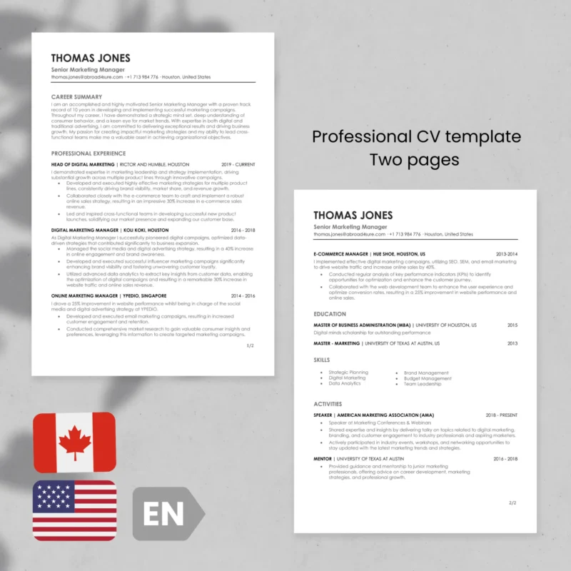 canadian resume and cover letter templates